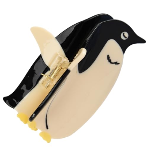 Tierkrallenklammern,Lustige Krallenklammern,Kleine Acryl-Haarspange in Pinguinform | Rutschfeste Haarspangen, Damen-Haarspangen, Tierhaar-Dekoration für Mottoparty-Haarzubehör von Huvqianu