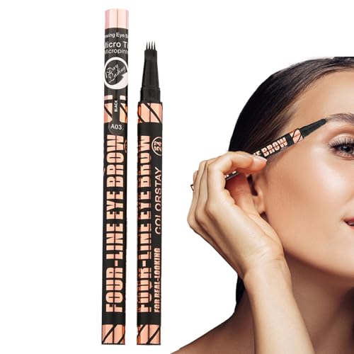 Huxibai Augenbrauenstifte für Frauen, Augenbrauenstift | Wasserdichte Augenbrauenspitze Applikator mit 4 Tipp | Tragbare Make -up -Vorräte, lang anhaltendes Malvorlagenwerkzeug für Männer, Frauen von Huxibai