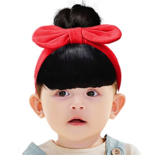Huxibai Baby Pony Haarband | Kleinkind Schleifen Pony Perücke - Niedlicher Haarschmuck Leicht Anzulegen für Familienfeiern Feste und Feiern von Huxibai