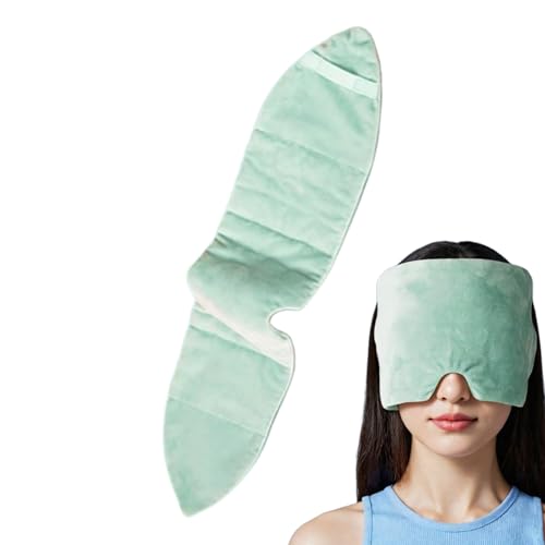 Huxibai Gewichtetes Augenpolster | Augenklappe zum Schlafen mit Gewicht für Nächte und Nickerchen | Atmungsaktive Abdeckung für Erwachsene und Kinder zum Schlafen auf der Seite | Reisen / Meditation von Huxibai