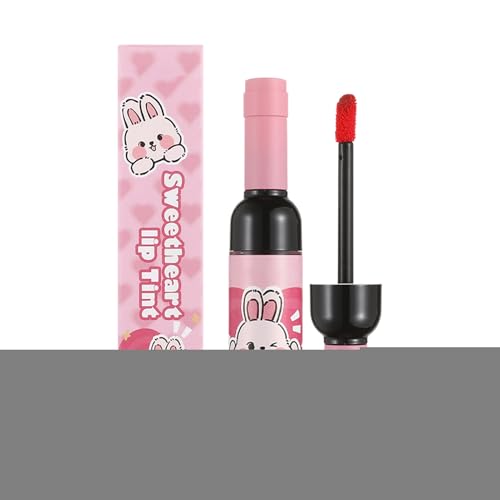 Huxibai Lippenfarbe, pflegender Lipgloss, langanhaltend, wasserdicht, Weinfarben, für Frauen und Jugendliche auf Partys und Verabredungen von Huxibai