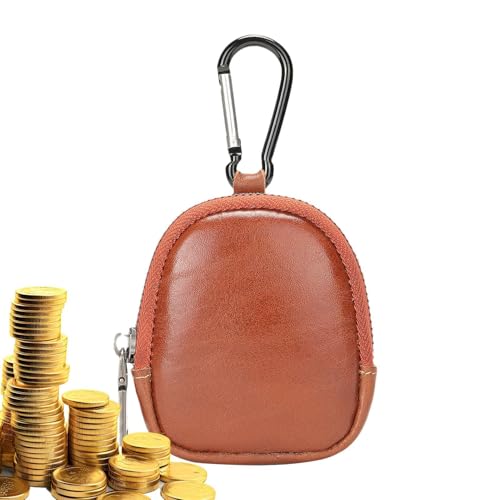 Geldbörse Aus Leder – Kleingeldbörse | Wasserdichte Wickeltasche | Kleines Karten-Münzen-Portemonnaie Mit Reißverschluss | Schlüsseletui | Tragbarer Münzbeutel-Wechselhalter Für Männer Und Frauen, Ges von Huyeruie