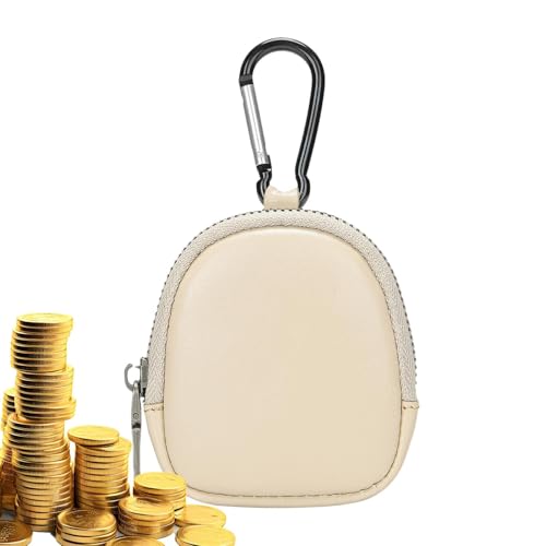 Geldbörse aus Leder – kleine Kleingeldbörse | wasserdichte Kleingeldtasche | kleine Geldbörse mit Reißverschluss | Schlüsselbörse | tragbare Münztasche für Männer und Frauen | für Männer und Väter von Huyeruie