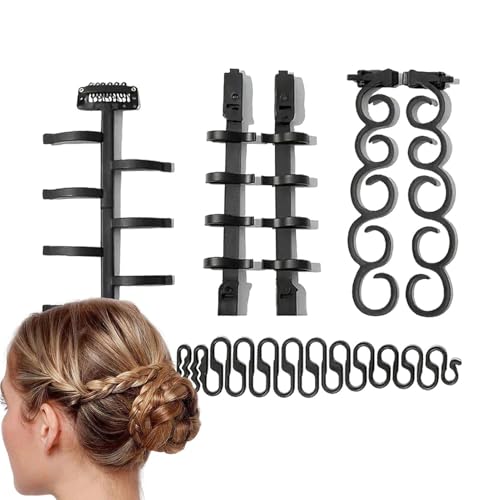 Haarstyling-Werkzeuge, ergonomisches Haarstyling-Set für Frauen – Haarstyling-Zubehör, Haarflechtset für Mädchen, für Abschlussball, Hochzeit von Huyeruie