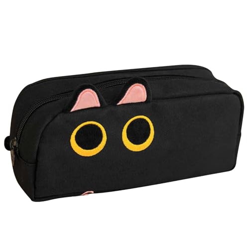 Huyeruie Federmäppchen mit großer Kapazität – niedliche Katze, multifunktionales Schreibwaren-Etui, Schreibwaren-Aufbewahrung, Stifte-Tasche, Reißverschluss-Federmäppchen, Büro-Schulbedarf für von Huyeruie