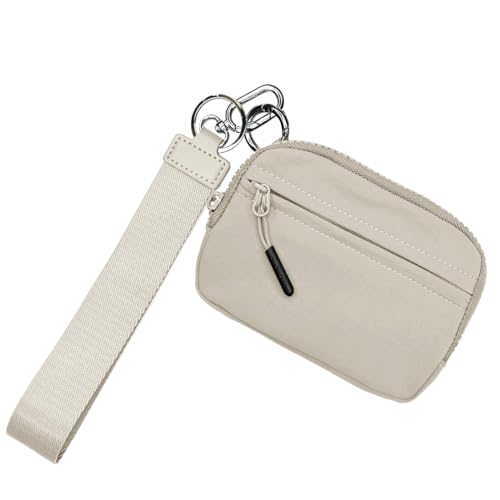 Kreditkartenetui – kleine Geldbörse für Damen | Münzfach mit Reißverschluss | kleine Damengeldbörse | Münzgeldbörse mit Schlüsselanhänger | wasserdichtes Nylon Frauen Münzgeldbörsen | von Huyeruie