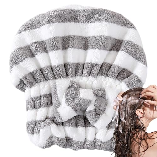 Lockenhaube zum Trocknen von lockigem Haar, Trockenhaube, Korallen-Fleece-Haartrockentuch - Haartrocknungszubehör Saugfähiges Handtuch für Haare ba von Huyeruie