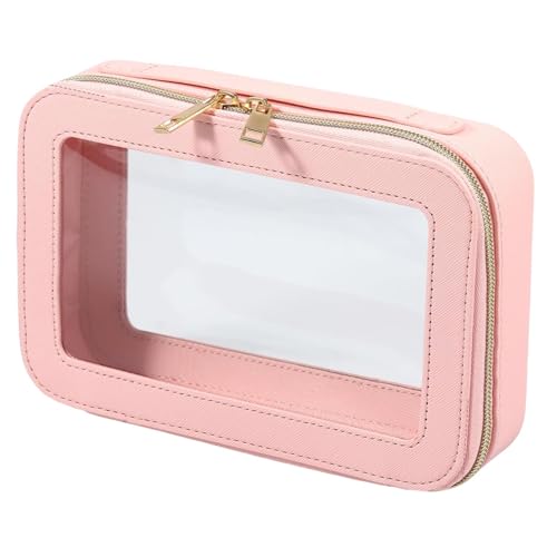 Transparente Make-up-Tasche, transparente Kosmetiktasche - Multifunktionale Make-up-Tasche - Transparente Make-up-Tasche, wasserdichte Reise-Make-up-Kosmetiktasche mit Reißverschluss für Damen von Huyeruie