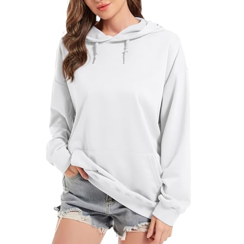 Hveuluop Gieen Damen Kapuzenpullover Sweatshirt - Langarm Kängurutasche Herbst Casual Tops Lose Hoodie Sport Style Casual von Hveuluop Gieen