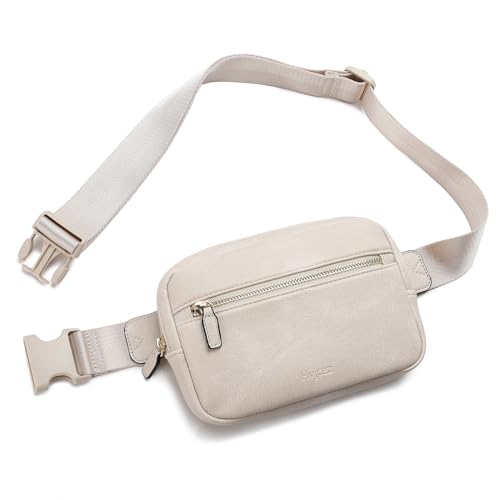 Hvjcez Gürteltasche für Damen, modische Mini-Umhängetasche, Bauchtasche, wasserdichte Leder-Hüfttasche mit verstellbarem Riemen, Khaki, Casual von Hvjcez