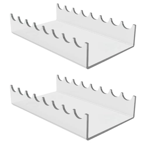 Hxhsgmeh Doppelseitiger Make-Up-Pinsel-Organizer Aus Acryl, 8 Fächer, Kosmetikaufbewahrung (Transparent), 2er-Pack von Hxhsgmeh