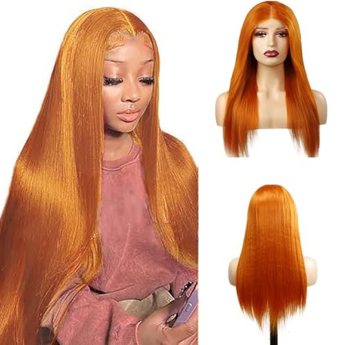 Hxxcoup 4x4 Lace Wig Straight Ginger Orange Echthaar Perücke Frauen Grade 8A 150% Density #350 Colour Long Hair Wig Lace Front Perücke Menschenhaar Perücke Human Hair Wig for Woman 28 Zoll Hxxcoup 4x4 Lace Wig Straight Ginger Orange Echthaar Perücke Frauen Grade 8A 150% Density #350 Colour Long Hair Wig Lace Front Perücke Menschenhaar Perücke Human Hair Wig for Woman 28 Zoll von Hxxcoup