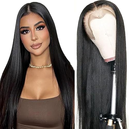 Hxxcoup Human Hair Wig Straight Natural Black 13x4 Lace Front Echthaar Perücke Schwarz Perücke Damen Glueless Wear and Go Blenched Knots with Baby Hair for Woman No Smell 30 Zoll Hxxcoup Human Hair Wig Straight Natural Black 13x4 Lace Front Echthaar Perücke Schwarz Perücke Damen Glueless Wear and Go Blenched Knots with Baby Hair for Woman No Smell 30 Zoll von Hxxcoup