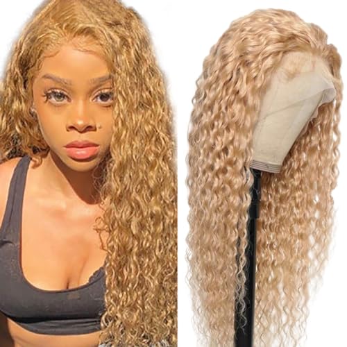 Hxxcoup Perücke Blonde Human Hair Wig Lace Wig Perücke Damen 13x1 T Part Wig Perücke Damen Echthaar Blonde Wig Menschenhaar Perücken with Baby Hair Swiss Lace Brazilian Remy Hair 24 Zoll von Hxxcoup