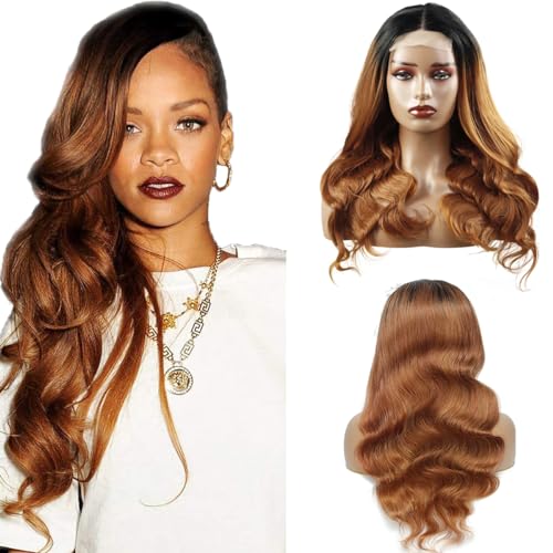 Hxxcoup Perücke Braun Human Hair Wig Lace Wig Perücke Damen 4x1 T Part Wig Perücke Damen Echthaar Brown Wig Lace Closure Wig with Baby Hair Transparent Swiss Brazilian Remy Hair 28 Zoll von Hxxcoup