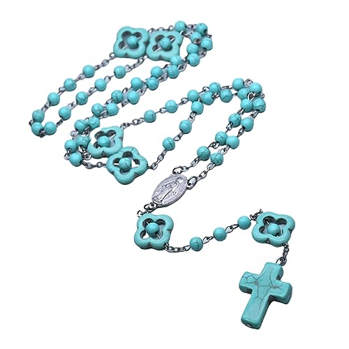 Hxyxbnhno Rosenkranz-Halskette, Gebetsanhänger, katholische Halsketten, religiöser Schmuck, Damen, Perlen Hxyxbnhno Rosenkranz-Halskette, Gebetsanhänger, katholische Halsketten, religiöser Schmuck, Damen, Perlen von Hxyxbnhno