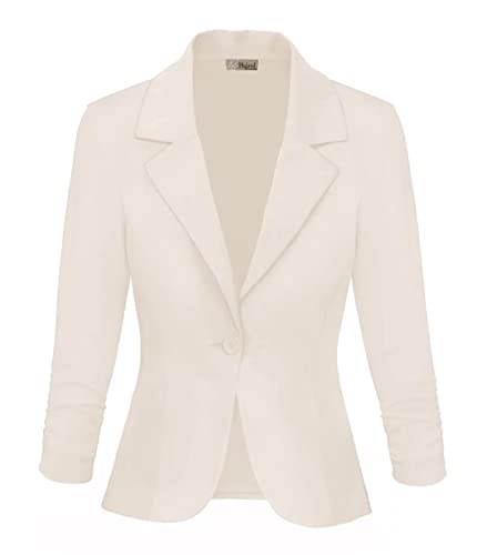 Hybrid & Company Damen Gelegenheitsarbeit Büro Blazer Jacke X-Large Elfenbein von Hybrid & Company