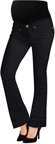 Hybrid & Company Damen Super bequemen Stretch Mutterschaft Bootcut Jeans X-Large Schwarz von Hybrid & Company