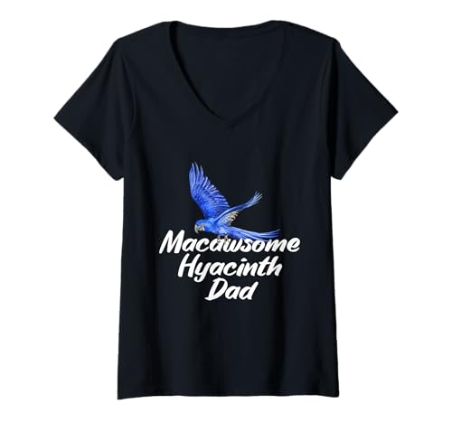 Damen Papageienliebhaber Vogelhaltung Papagei Awesome Hyazinthe Ara T-Shirt mit V-Ausschnitt Damen Papageienliebhaber Vogelhaltung Papagei Awesome Hyazinthe Ara T-Shirt mit V-Ausschnitt von Hyacint Macaw Design For Birdkeeper & Parrot Owner