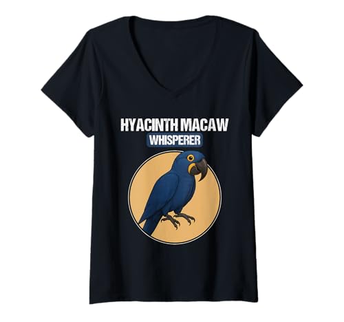 Damen Hyazintharas Hyazinthara T-Shirt mit V-Ausschnitt Damen Hyazintharas Hyazinthara T-Shirt mit V-Ausschnitt von Hyazintharas Hyazinthara Tier Shop