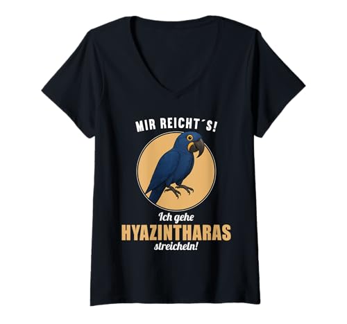 Damen Hyazintharas Hyazinthara T-Shirt mit V-Ausschnitt Damen Hyazintharas Hyazinthara T-Shirt mit V-Ausschnitt von Hyazintharas Hyazinthara Tier Shop