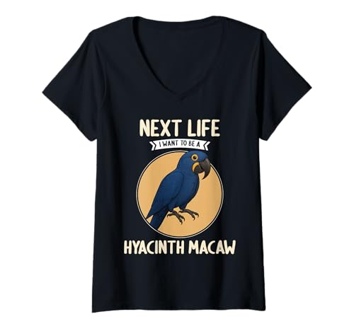 Damen Hyazintharas Hyazinthara T-Shirt mit V-Ausschnitt Damen Hyazintharas Hyazinthara T-Shirt mit V-Ausschnitt von Hyazintharas Hyazinthara Tier Shop