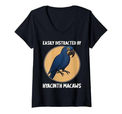 Damen Hyazintharas Hyazinthara T-Shirt mit V-Ausschnitt Damen Hyazintharas Hyazinthara T-Shirt mit V-Ausschnitt von Hyazintharas Hyazinthara Tier Shop