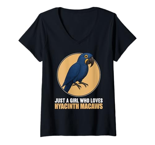 Damen Hyazintharas Hyazinthara T-Shirt mit V-Ausschnitt Damen Hyazintharas Hyazinthara T-Shirt mit V-Ausschnitt von Hyazintharas Hyazinthara Tier Shop