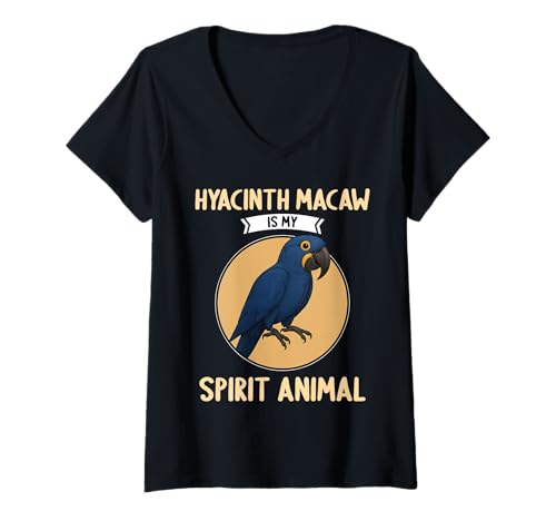 Damen Hyazintharas Hyazinthara T-Shirt mit V-Ausschnitt Damen Hyazintharas Hyazinthara T-Shirt mit V-Ausschnitt von Hyazintharas Hyazinthara Tier Shop