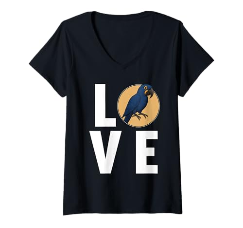 Damen Hyazintharas Hyazinthara T-Shirt mit V-Ausschnitt Damen Hyazintharas Hyazinthara T-Shirt mit V-Ausschnitt von Hyazintharas Hyazinthara Tier Shop