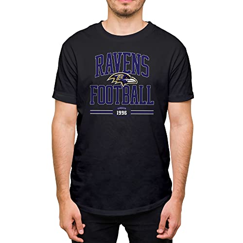 Hybrid Sports NFL Football Arch – Offizielles Lizenzprodukt für Erwachsene, kurzärmeliges Fan-T-Shirt für Männer und Frauen, Baltimore Ravens - Schwarz, S Hybrid Sports NFL Football Arch – Offizielles Lizenzprodukt für Erwachsene, kurzärmeliges Fan-T-Shirt für Männer und Frauen, Baltimore Ravens - Schwarz, S von Hybrid Sports
