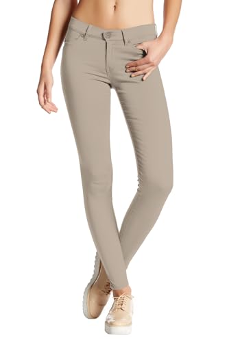 Hybrid Damen Hyper Ultra Stretch Comfy Skinny Hose, Capri, Bermuda, stone, Large Lange von Hybrid & Company