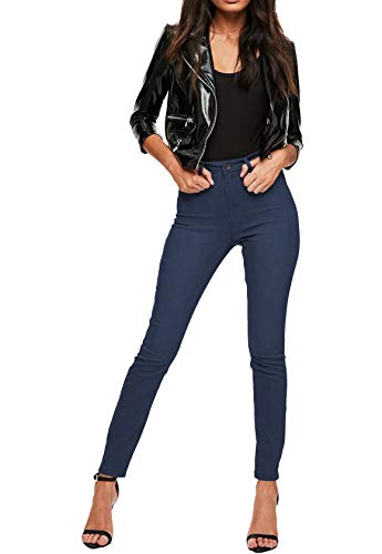 Hybrid Damen Super Stretch Komfort Hohe Taille High Rise Skinny Jeans, Hohe Taille, dunkle Waschung, 48 Mehr von Hybrid & Company