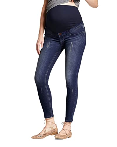 Hybrid Maternity Damen Super Comfy Ultra Stretch Skinny Jeans, Pm5471grsk-darkwash, X-Groß von Hybrid & Company