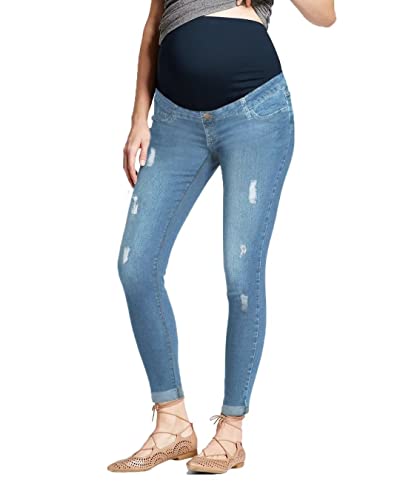 Hybrid & Company Stilvolle und bequeme Damen-Umstandsjeans, super dehnbar, Light Wash3, 1X von Hybrid & Company