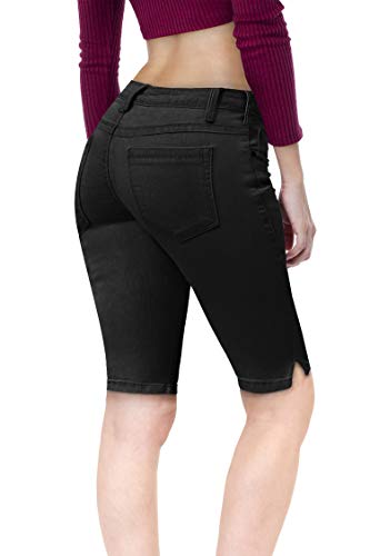 Hybrid & Company Damen Bermuda 29,2 cm Schrittlänge Stretch Denim Bermuda - Schwarz - 52 Mehr von Hybrid & Company