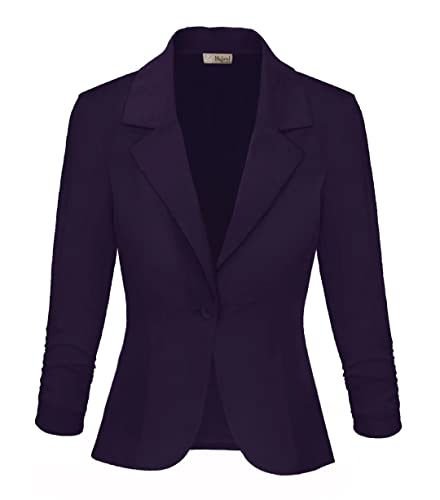 Hybrid & Company Damen Gelegenheitsarbeit Büro Blazer Jacke Große Aubergine von Hybrid & Company