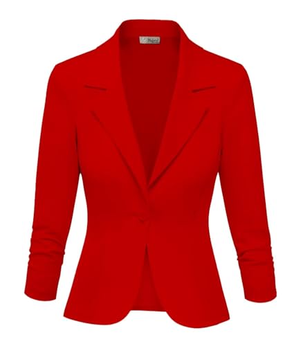 Hybrid & Company Damen Gelegenheitsarbeit Büro Blazer Jacke Medium Rot von Hybrid & Company