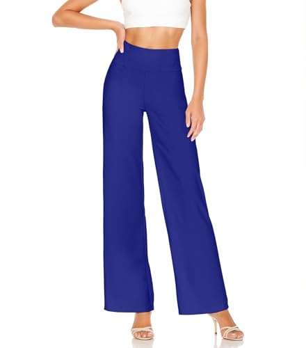 Hybrid & Company Damen Hose mit weitem Bein, besonders bequem, Ponte-Stoff, Königlich (Royal), X-Groß von Hybrid & Company