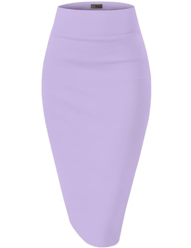 Hybrid & Company Damen Premium Nylon Ponte Stretch Hohe Taille Bleistift Anzug Rock Unterhalb des Knies, 2X Hybrid & Company Damen Premium Nylon Ponte Stretch Hohe Taille Bleistift Anzug Rock Unterhalb des Knies, 2X von Hybrid & Company