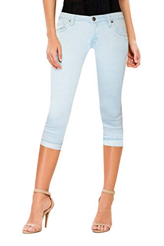 Hybrid & Company Damen Stretch Jeans Capri 1 Bleichmittel von Hybrid & Company