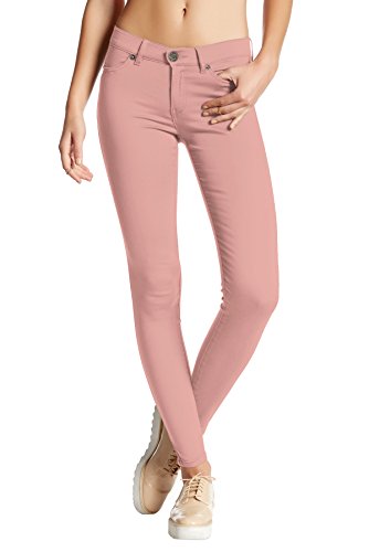 Hybrid & Company Damen Super Bequeme Skinny Hose Stretch Große Dusty Rose von Hybrid & Company