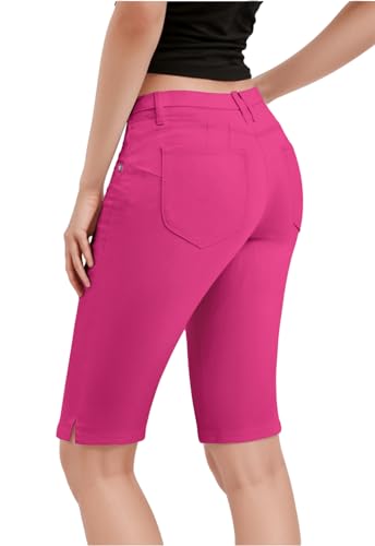 Hybrid & Company Damen Super bequemen Stretch Bermuda-Shorts 20 Plus Fuchsia von Hybrid & Company