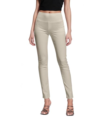 Hybrid & Company Super Comfy Stretch with Full Elastic Waist Pull On Millennium Twill Pant KP44972 Stone S Long von Hybrid & Company