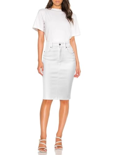 Hybrid & Company Womens Super Comfy Stretch Denim Skirt SK44876 White 8 Hybrid & Company Womens Super Comfy Stretch Denim Skirt SK44876 White 8 von Hybrid & Company