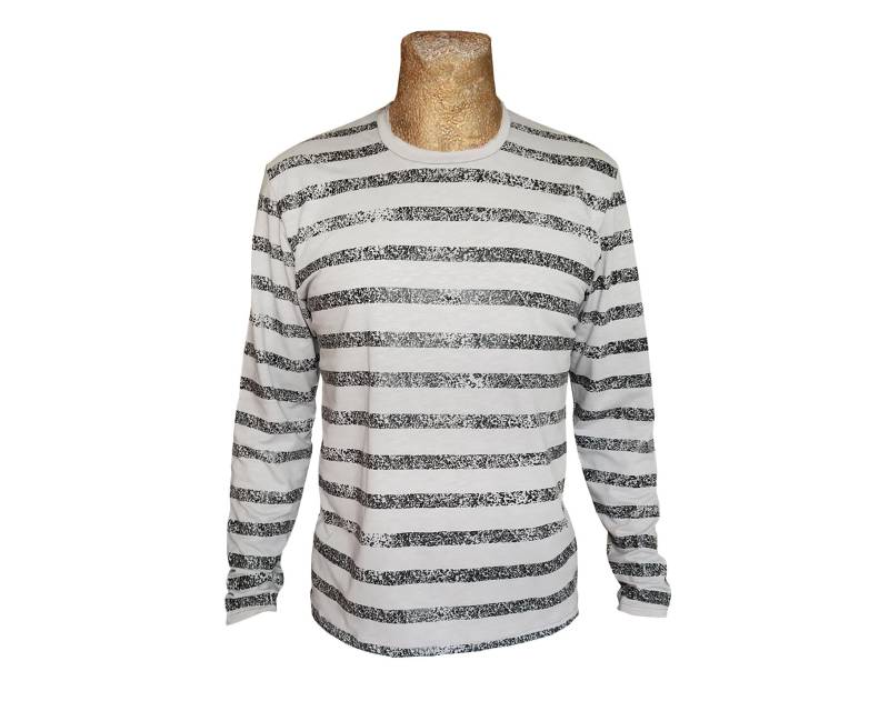 Gestreiftes Longsleeve Für Herren Grau Schwarz Männerhemd Herrenkleidung Gestreift Streifenshirt Streifen Männer Punkig Casual von HybridPunkBerlin