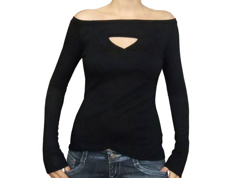 Longsleeve Triangel Cutout Eng Anliegendes Top Schwarz Elegant Gothic Cyberpunk Cybergoth Darf Fashion Noir Extravagant Slow Berlin Longsleeve Triangel Cutout Eng Anliegendes Top Schwarz Elegant Gothic Cyberpunk Cybergoth Darf Fashion Noir Extravagant Slow Berlin von HybridPunkBerlin