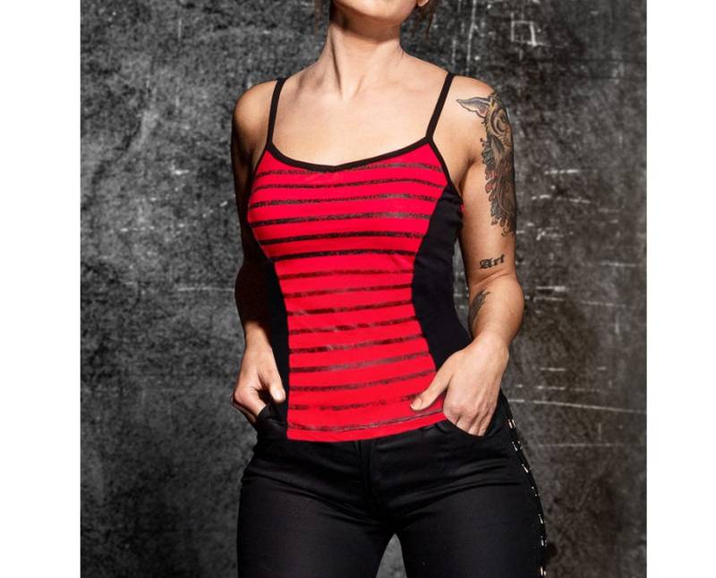 Sanduhr Top Figurschmeichler Schlankmacher Sommertop Mit Streifen Gestreiftes Mittelteil Und Schwarzen Seiten Punk Ska Sanduhr Top Figurschmeichler Schlankmacher Sommertop Mit Streifen Gestreiftes Mittelteil Und Schwarzen Seiten Punk Ska von HybridPunkBerlin