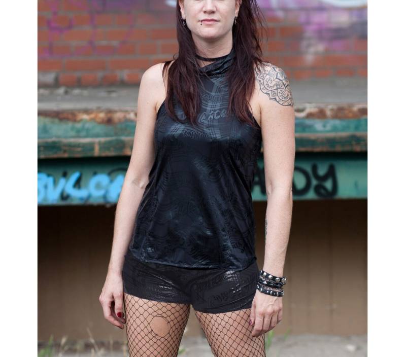 Shimmer Punk Top Black Gothic Steam Rock Shimmer Punk Top Black Gothic Steam Rock von HybridPunkBerlin