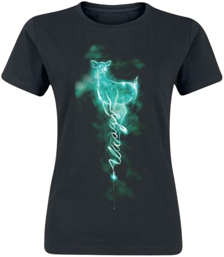 Harry Potter Doe Always Mist Frauen T-Shirt schwarz M 100% Baumwolle Fan-Merch, Filme, Hogwarts von Harry Potter